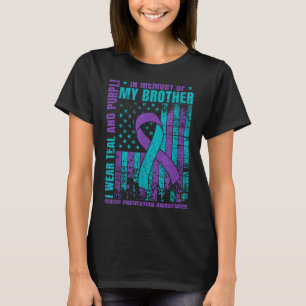 I Wear Teal And Purple For My Brother Suicide Prev T-Shirt