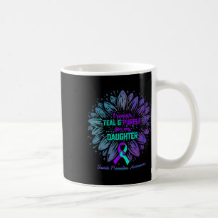 I Wear Teal And Purple For My Daughter Suicide Pre Coffee Mug
