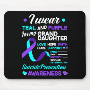 I Wear Teal and Purple For My Grandaughter Suicide Mouse Mat