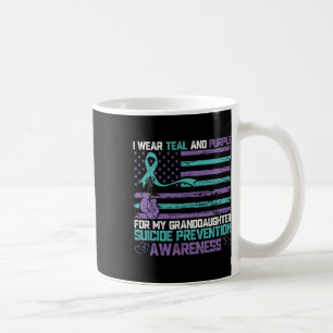 I Wear Teal And Purple For My Granddaughter Suicid Coffee Mug