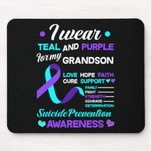 I Wear Teal And Purple For My Grandson Suicide Pre Mouse Mat