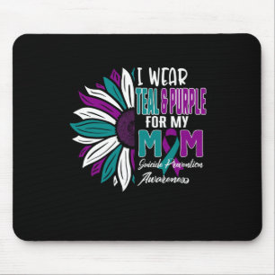 I Wear Teal and Purple For My MOM Suicide Preventi Mouse Mat
