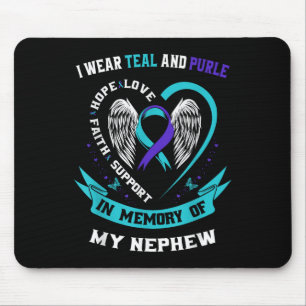 I Wear Teal And Purple For My Nephew Suicide Aware Mouse Mat