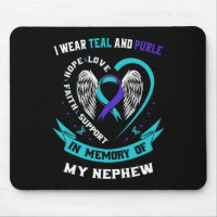 I Wear Teal And Purple For My Nephew Suicide Aware