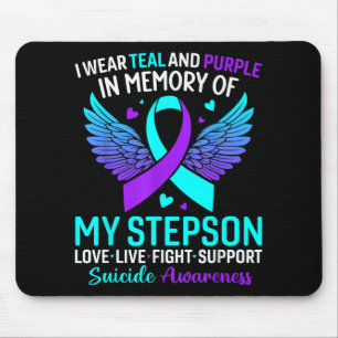 I Wear Teal And Purple For My Stepson Suicide Prev Mouse Mat