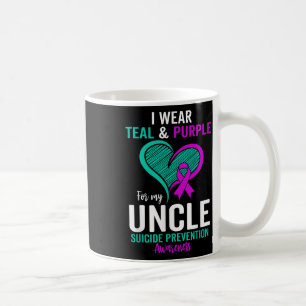 I Wear Teal And Purple For My Uncle Suicide Preven Coffee Mug