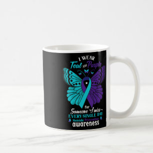 I Wear Teal And Purple For Someone I Love Suicide Coffee Mug