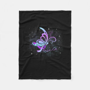 I Wear Teal And Purple For Someone I Love Suicide Fleece Blanket
