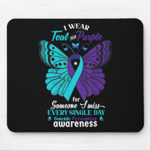 I Wear Teal And Purple For Someone I Love Suicide Mouse Mat