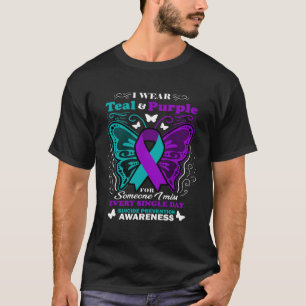I Wear Teal And Purple For Someone I Miss Suicide T-Shirt