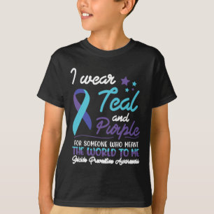 I Wear Teal And Purple For Someone Who Meant The W T-Shirt