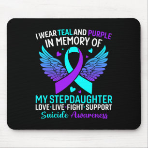 I Wear Teal And Purple For Stepdaughter Suicide Pr Mouse Mat