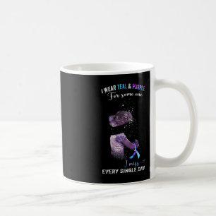 I Wear Teal And Purple For Suicide Prevention Awar Coffee Mug