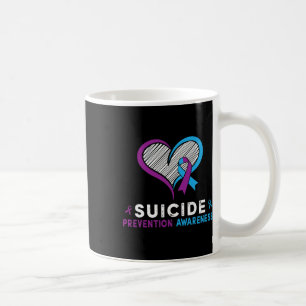 I Wear Teal And Purple For Suicide Prevention Awar Coffee Mug