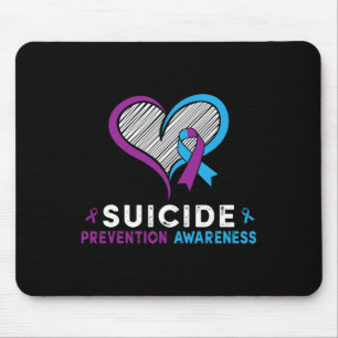 I Wear Teal And Purple For Suicide Prevention Awar Mouse Mat