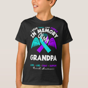 I wear teal and purple in memory of my grandpa T-Shirt