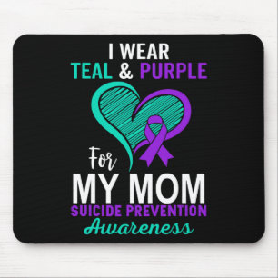 I Wear Teal And Purple In Memory Of My Mum Suicide Mouse Mat