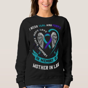 I Wear Teal and Purple Mother In Law Suicide Aware Sweatshirt