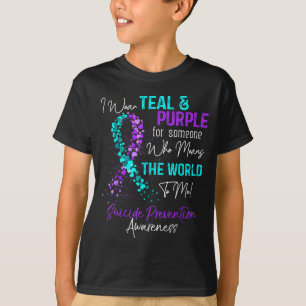 I wear teal and purple prevention awareness week T-Shirt