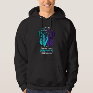 I Wear Teal And Purple Suicide Awareness Mental He Hoodie
