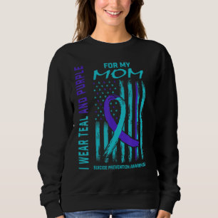 I Wear Teal and Purple Suicide Awareness Shirt Mum