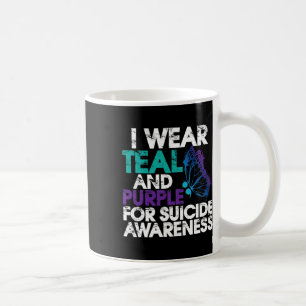 I Wear Teal And Purple Support Suicide Awareness 1 Coffee Mug