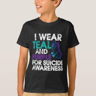 I Wear Teal and Purple Support Suicide Awareness 1 T-Shirt