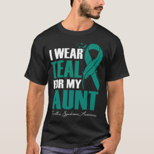 I Wear Teal For My Aunt Tourette's Syndrome Awaren T-Shirt