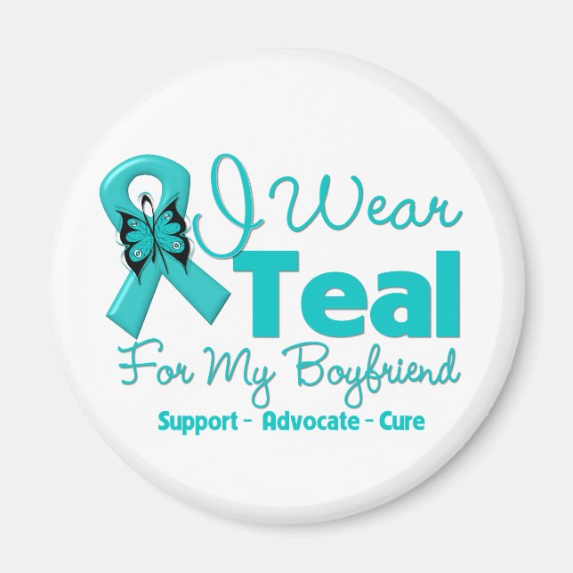 I Wear Teal For My Boyfriend Magnet (Front)