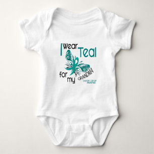 I Wear Teal For My Grandma 45 Ovarian Cancer Baby Bodysuit