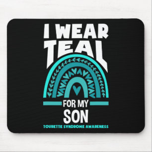 I Wear Teal For My Son Tourette Syndrome Awareness Mouse Mat