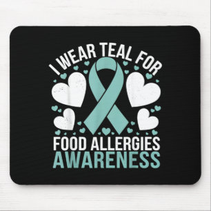 I Wear Teal For Ptsd Awareness Heart Butterfly Mouse Mat