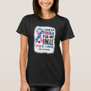 I Wear Teal Pink Blue Uncle Thyroid Awareness Mont T-Shirt