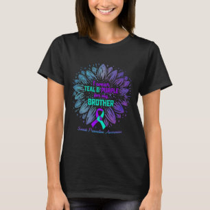 I Wear Teal Purple For Brother Suicide Prevention  T-Shirt