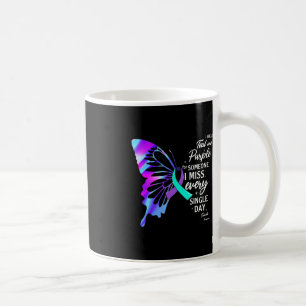 I Wear Teal Purple For Memorial Suicide Prevention Coffee Mug