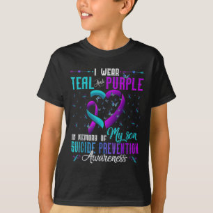 I Wear Teal Purple For My Son Suicide Prevention A T-Shirt