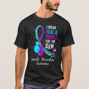 I Wear Teal & Purple For My Son Suicide Prevention T-Shirt