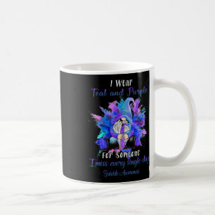 I Wear Teal Purple For Someone Gnome Suicide Aware Coffee Mug