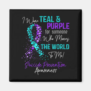 I Wear Teal Purple For Someone I Miss Every Single Magnet