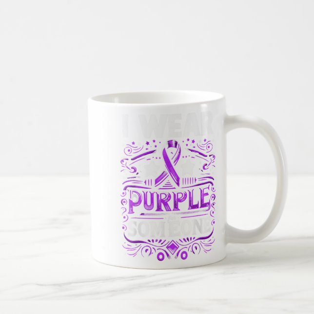 I Wear Teal Purple For Someone I Miss Suicide Awar Coffee Mug (Right)