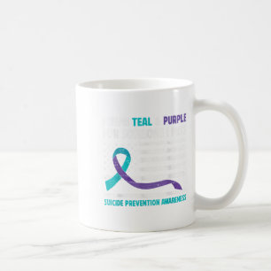 I Wear Teal Purple For Someone I Miss Suicide Awar Coffee Mug