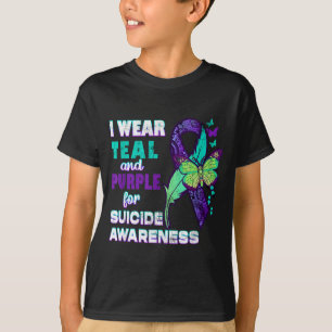 I Wear Teal Purple For Suicide Awareness You Women T-Shirt