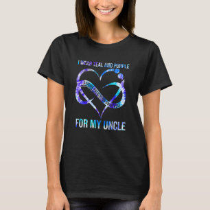 I Wear Teal Purple For Uncle Suicide Prevention Aw T-Shirt