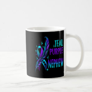 I Wear Teal Purple In Memory Of My Nephew Suicide  Coffee Mug