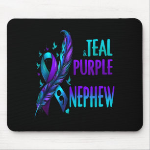 I Wear Teal Purple In Memory Of My Nephew Suicide  Mouse Mat