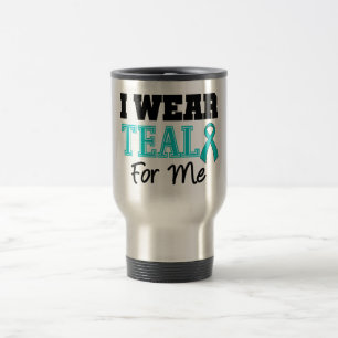 I Wear Teal Ribbon For Me Travel Mug