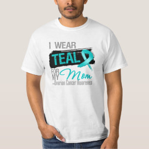 I Wear Teal Ribbon For My Mum Ovarian Cancer T-Shirt