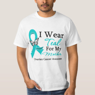 I Wear Teal Ribbon Mother Ovarian Cancer T-Shirt