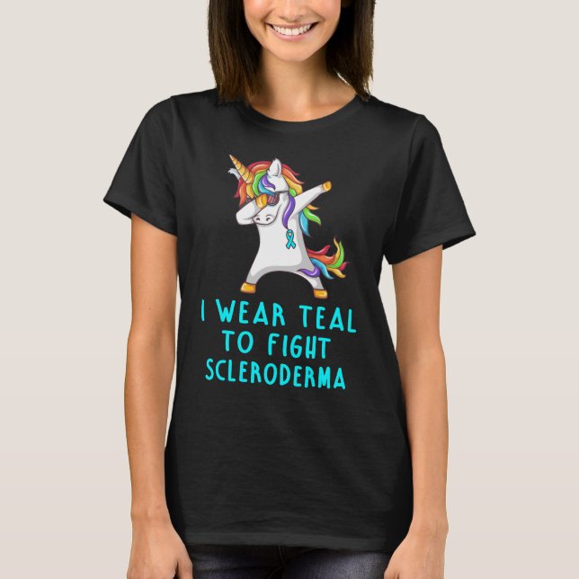 I Wear Teal To Fight Scleroderma T-Shirt (Front)