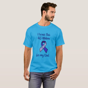I wear this ALS Ribbon for my Dad Shirt